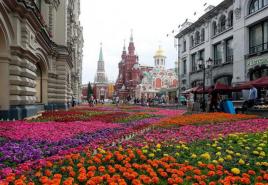 Seventh Moscow Flower Festival in Muzeon Exhibition of flowers and gardens in Muzeon