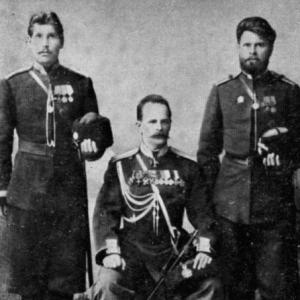 Russian general, French and Ethiopian natives