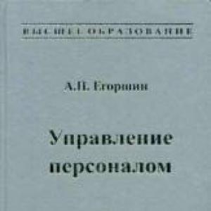 P. Personnel management.  Egorshin A.P. participant of the encyclopedia