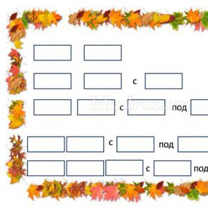 Lexical theme late autumn in the middle group