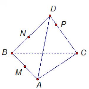 Learning to construct sections Construct a section of a tetrahedron online